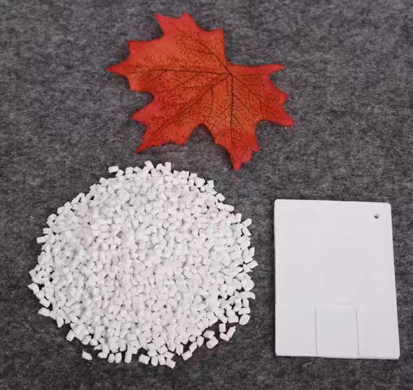 ABS-focused white masterbatch sample plaque